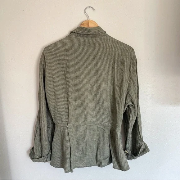 Flax Olive Green Women's Top - Picture 4 of 10